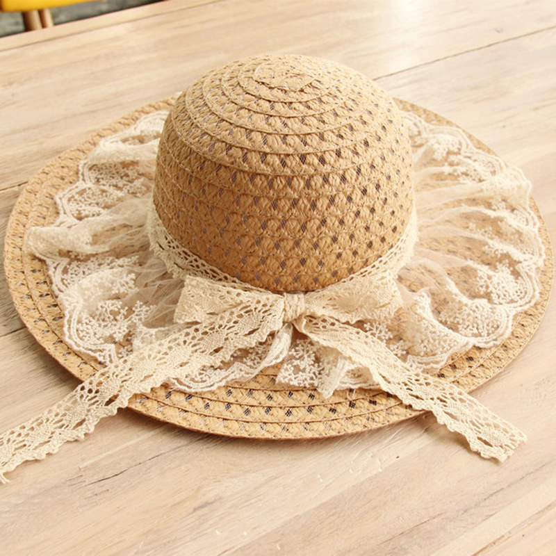 Women Lace Sun Hats For  Wide  - Hat Floppy Wide บทวิจารณ์และราคา