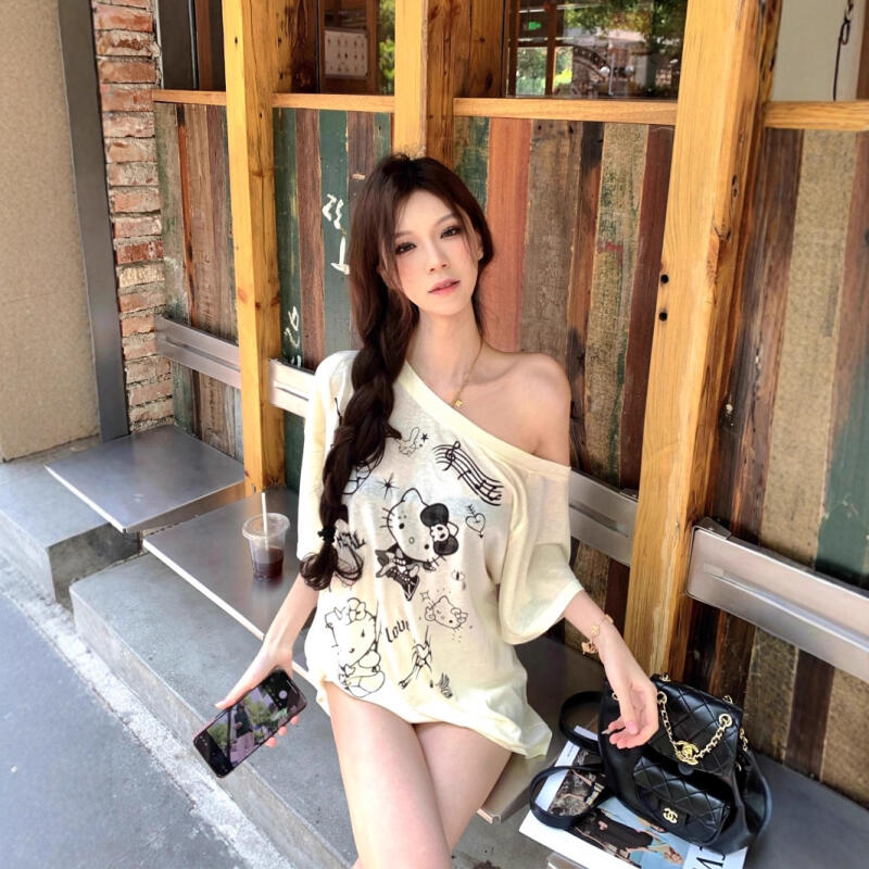 Sun Protection Blouse Hello Ki - Blouse Off Shoulder บทวิจารณ์และราคา