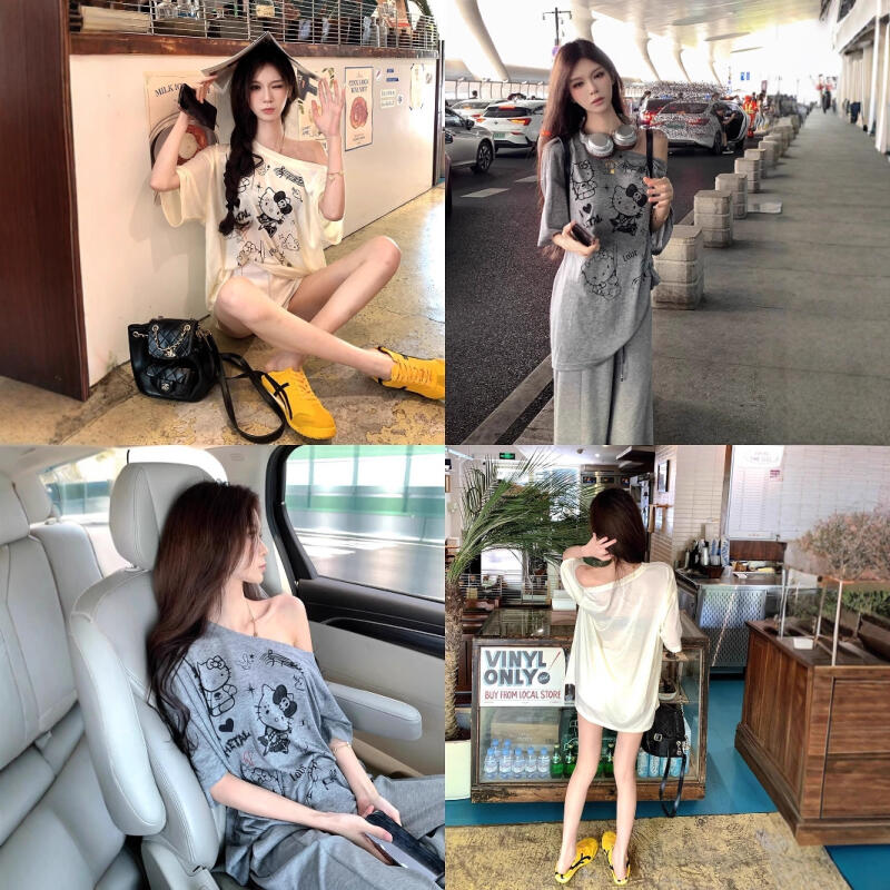 Sun Protection Blouse Hello Ki - Blouse Off Shoulder บทวิจารณ์และราคา