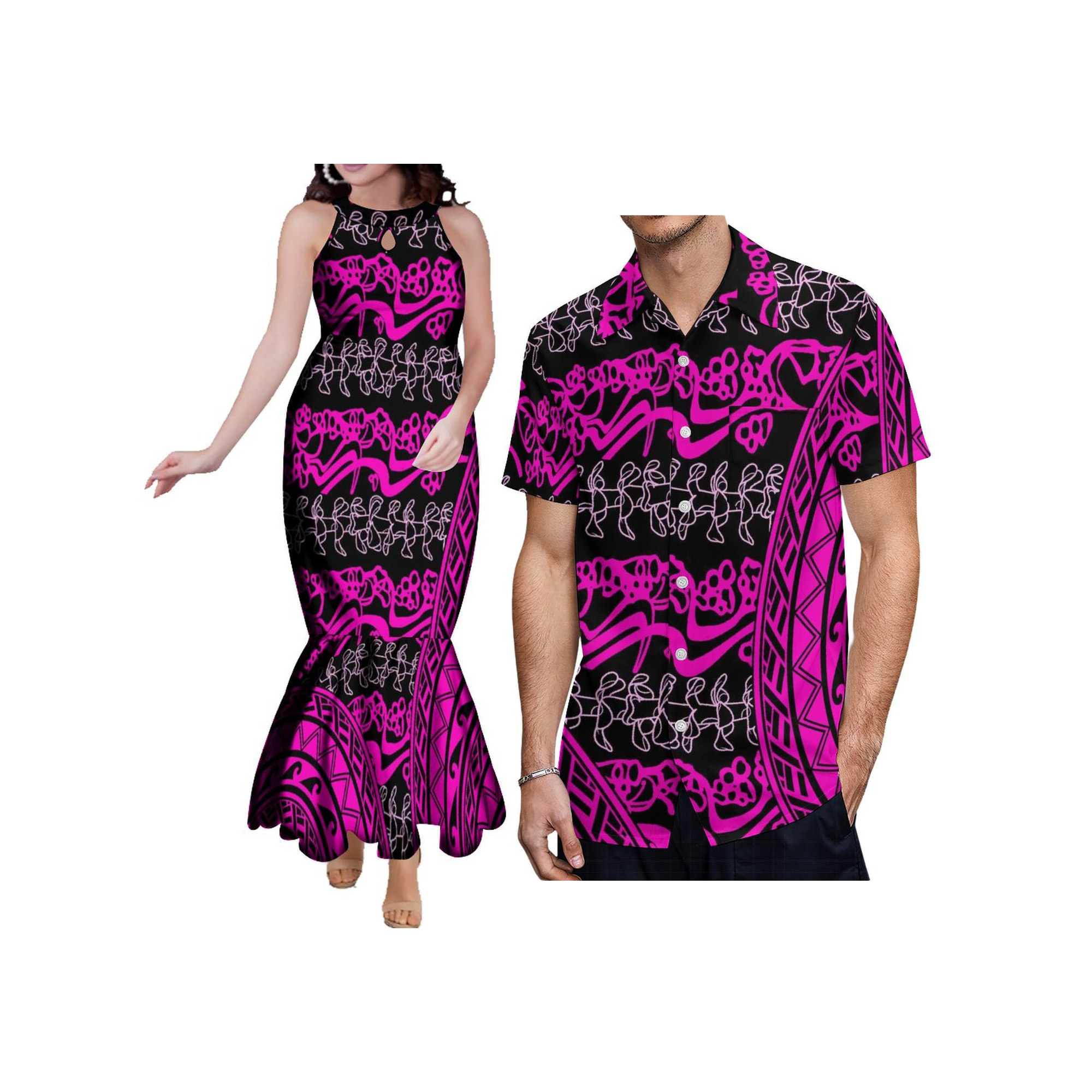 Customized Couples Clothes Big - Maxi Dress Halter บทวิจารณ์และราคา