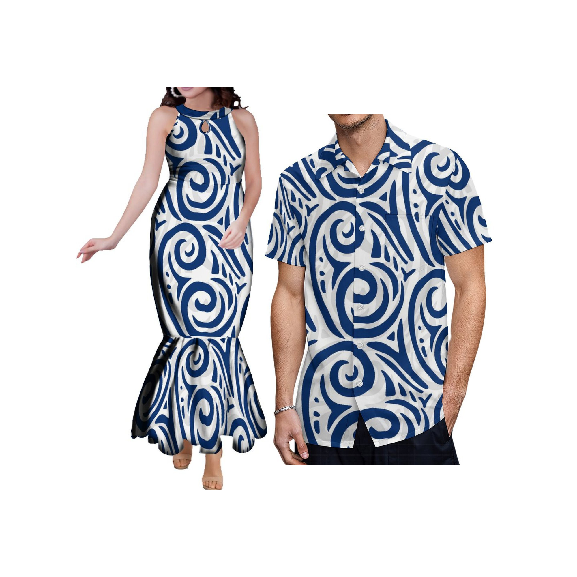 Customized Couples Clothes Big - Maxi Dress Halter บทวิจารณ์และราคา
