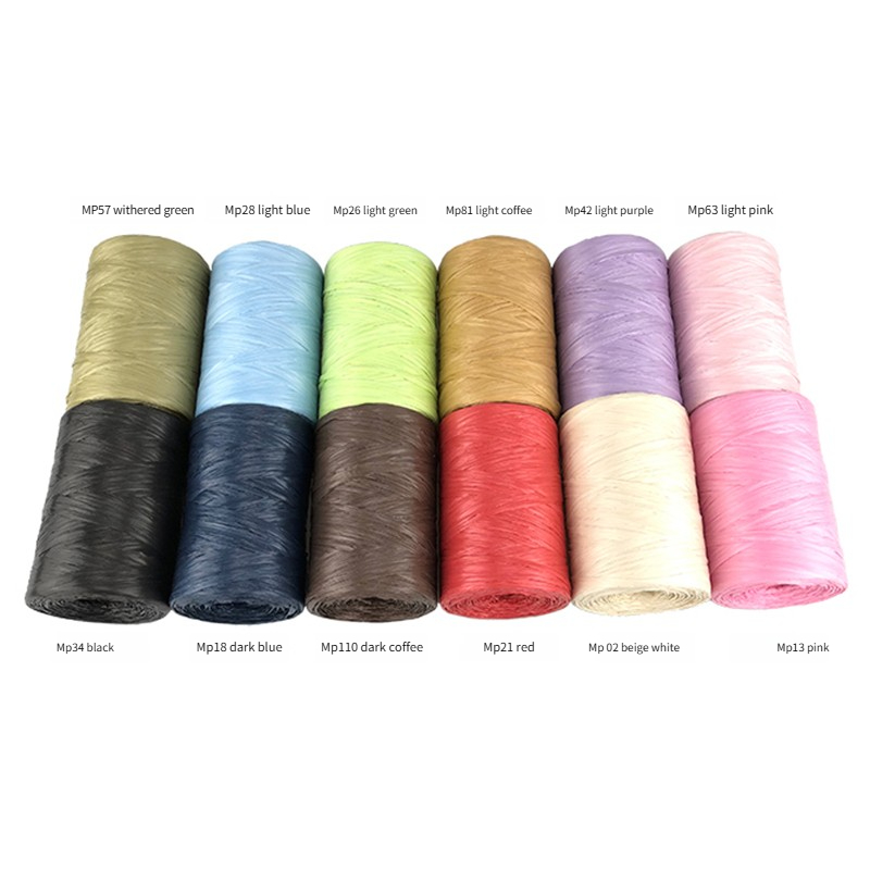 100g/pcs Flat Raffia Paper Yar - Crochet Bag Raffia บทวิจารณ์และราคา