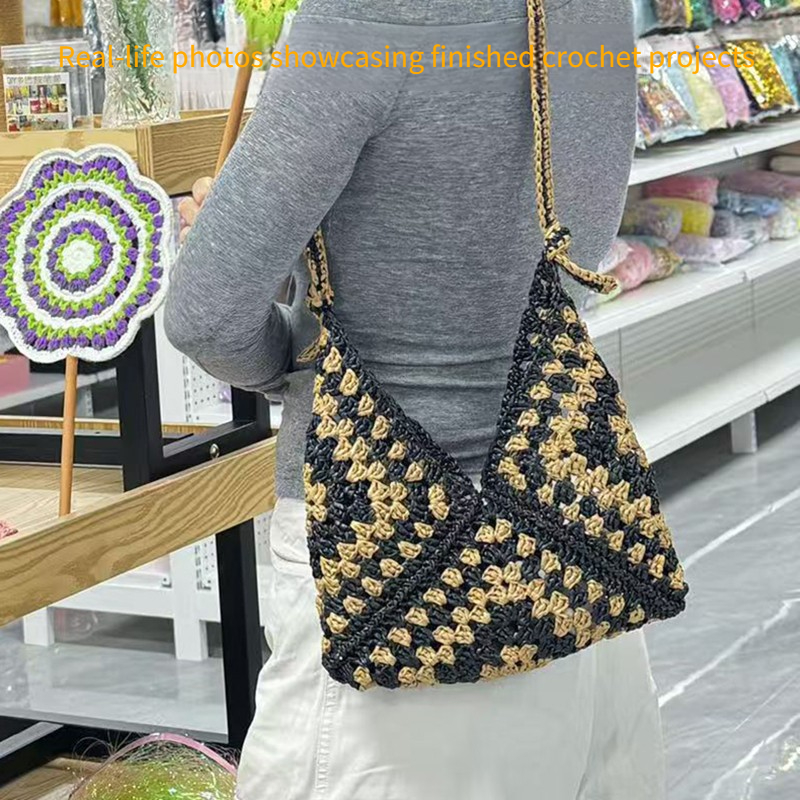 100g/pcs Flat Raffia Paper Yar - Crochet Bag Raffia บทวิจารณ์และราคา