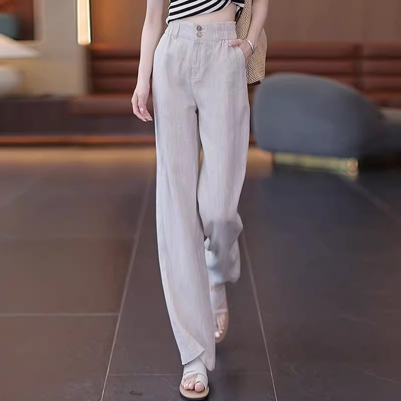 Summer Cool Linen Straight Pan - Linen Pant Wide บทวิจารณ์และราคา