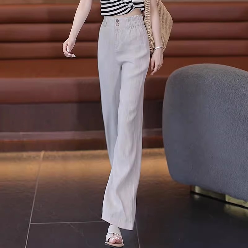 Summer Cool Linen Straight Pan - Linen Pant Wide บทวิจารณ์และราคา