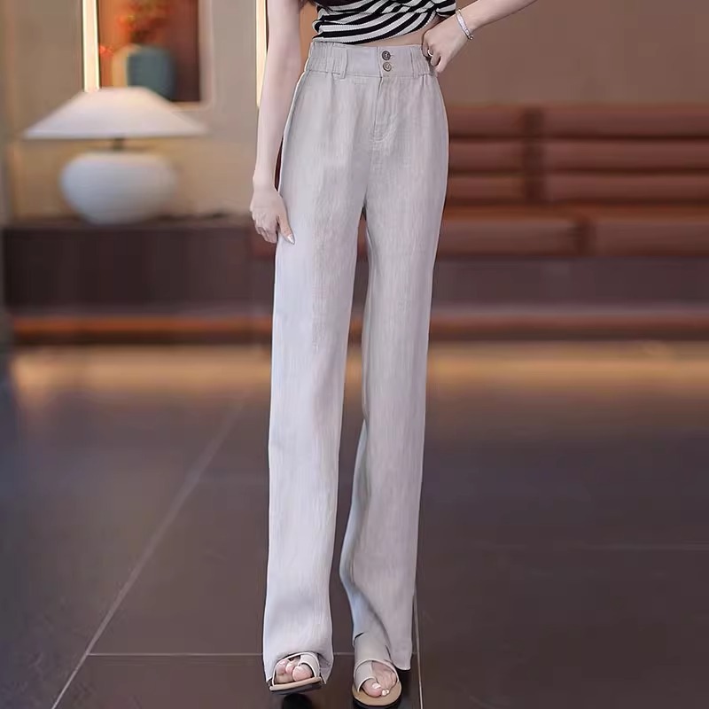 Summer Cool Linen Straight Pan - Linen Pant Wide บทวิจารณ์และราคา