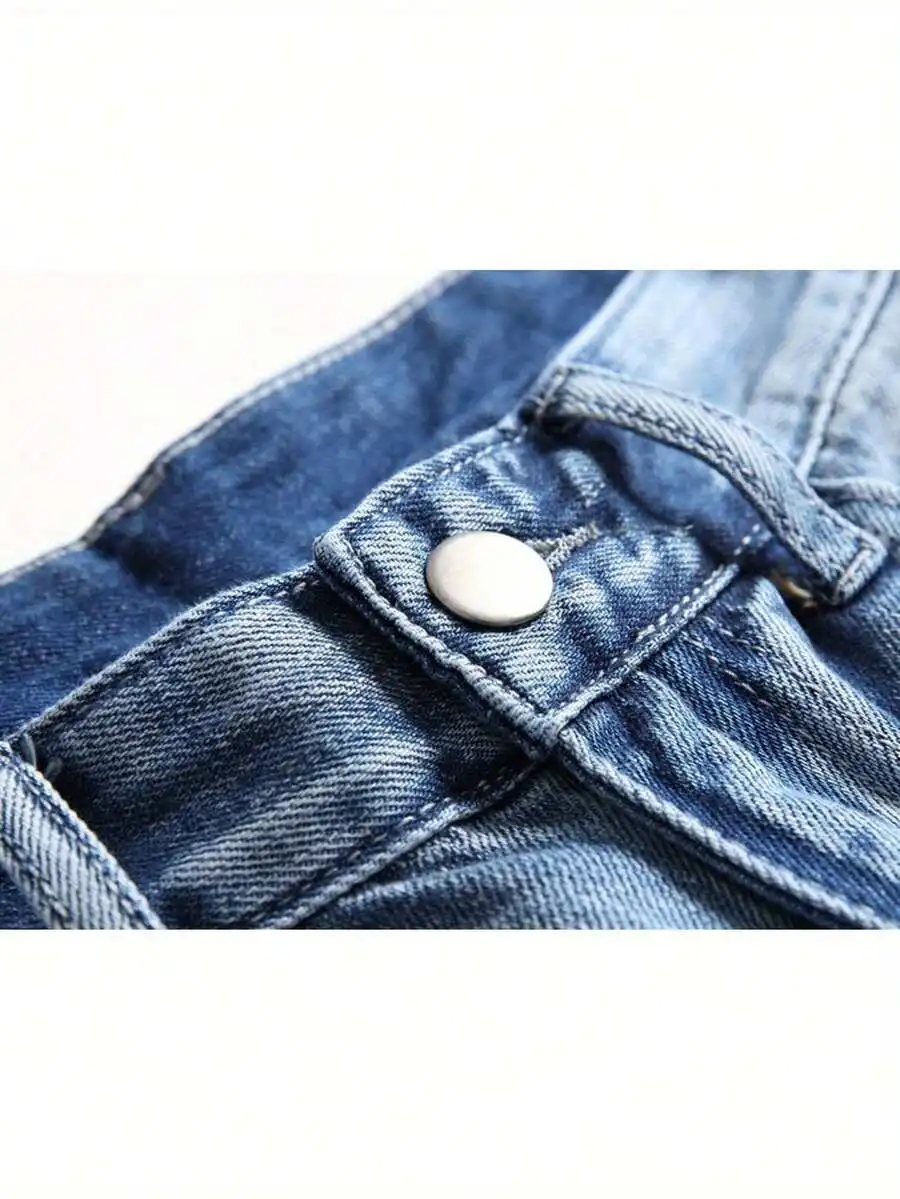Mens Ripped Denim Shorts Mid-R - Shorts Denim Frayed บทวิจารณ์และราคา