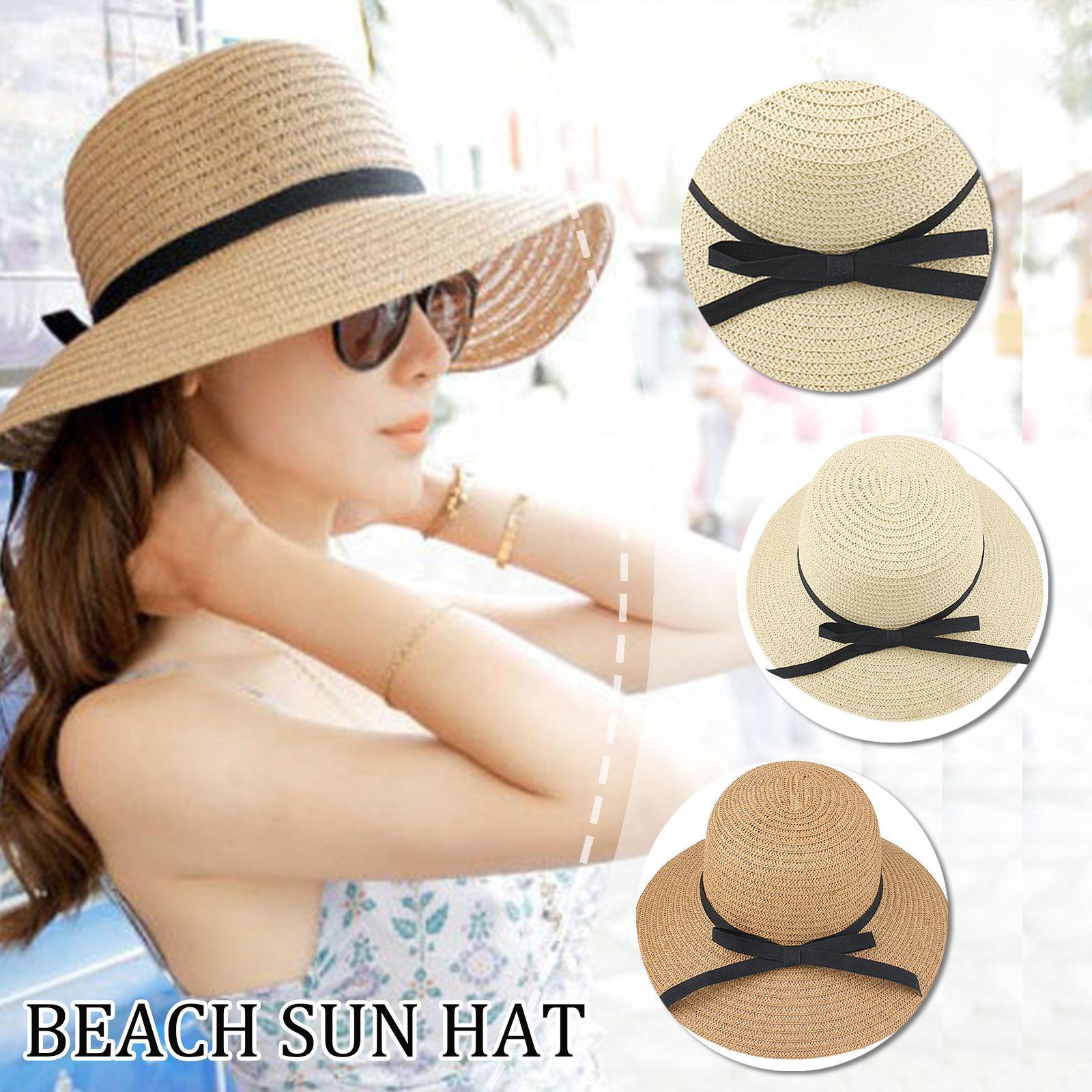 Summer Straw Hat Big Wide Brim - Hat Floppy Wide บทวิจารณ์และราคา