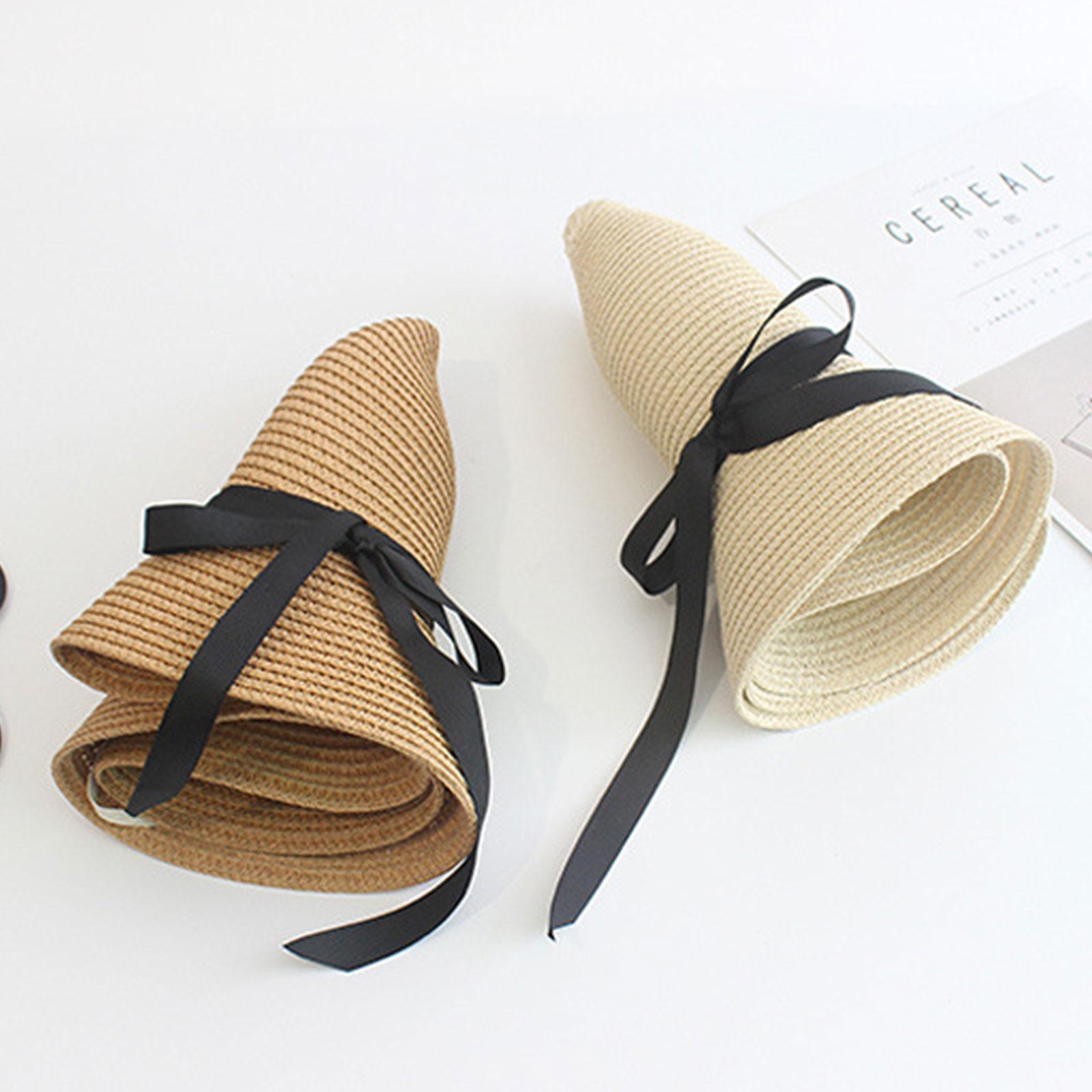 Summer Straw Hat Big Wide Brim - Hat Floppy Wide บทวิจารณ์และราคา