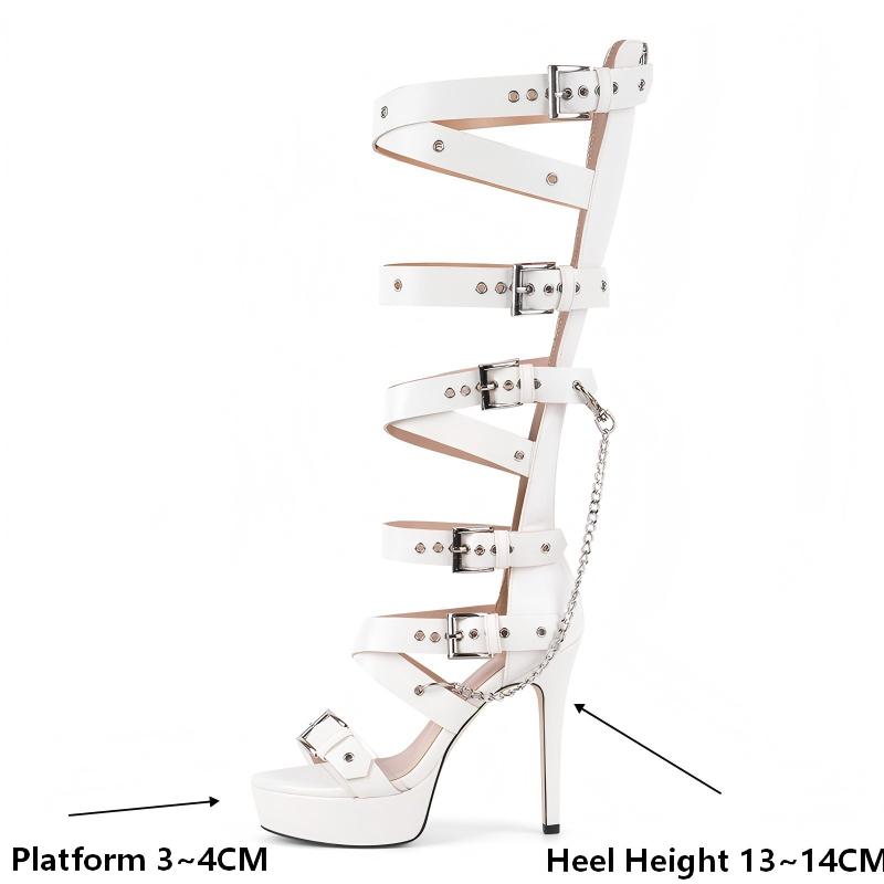 Onlymaker Platform Knee High E - Sandal Strappy Heeled บทวิจารณ์และราคา