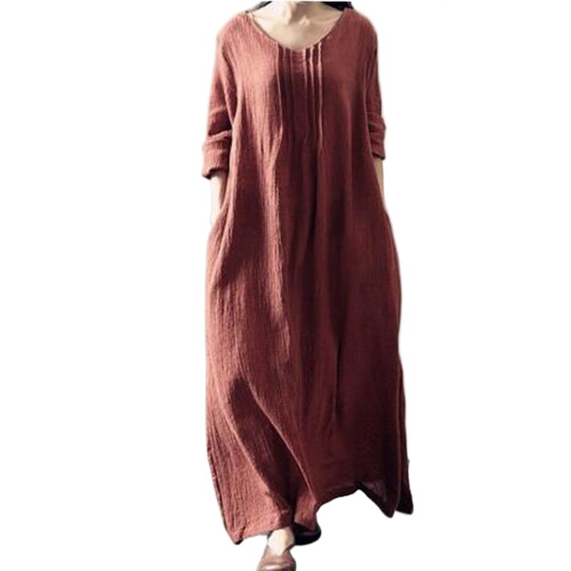 2025 Cotton Linen Vintage Full - Linen Dress Wrap บทวิจารณ์และราคา
