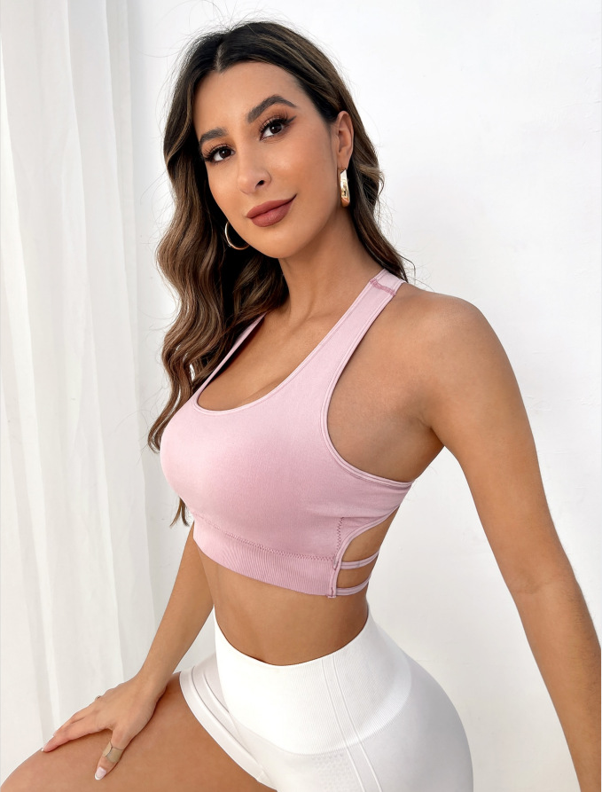 Breathable Sports Bra Fitness  - Crop Top Crochet บทวิจารณ์และราคา