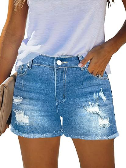 Casual Vintage Denim Shorts Hi - Shorts Denim Frayed บทวิจารณ์และราคา