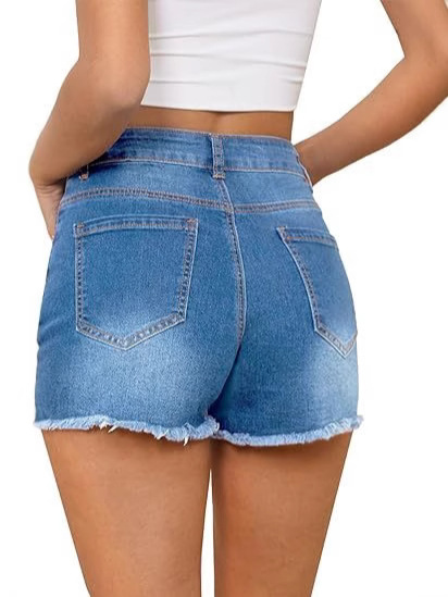 Casual Vintage Denim Shorts Hi - Shorts Denim Frayed บทวิจารณ์และราคา