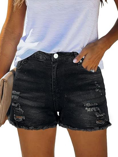 Casual Vintage Denim Shorts Hi - Shorts Denim Frayed บทวิจารณ์และราคา