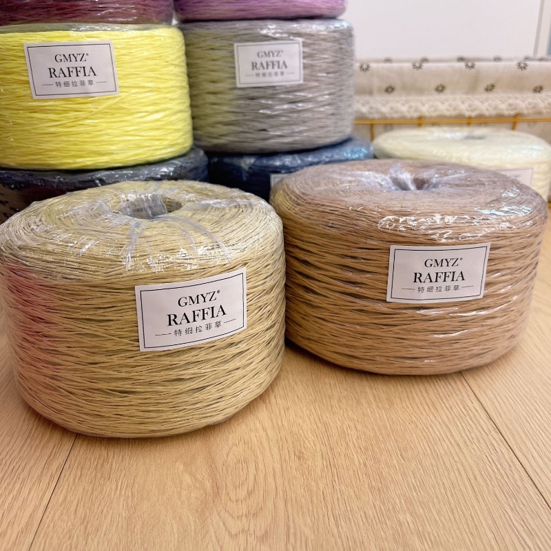 250g/pcs Thin Flat Raffia Yarn - Crochet Bag Raffia บทวิจารณ์และราคา