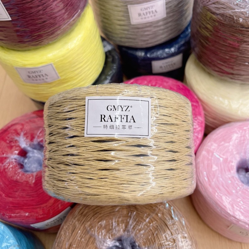 250g/pcs Thin Flat Raffia Yarn - Crochet Bag Raffia บทวิจารณ์และราคา