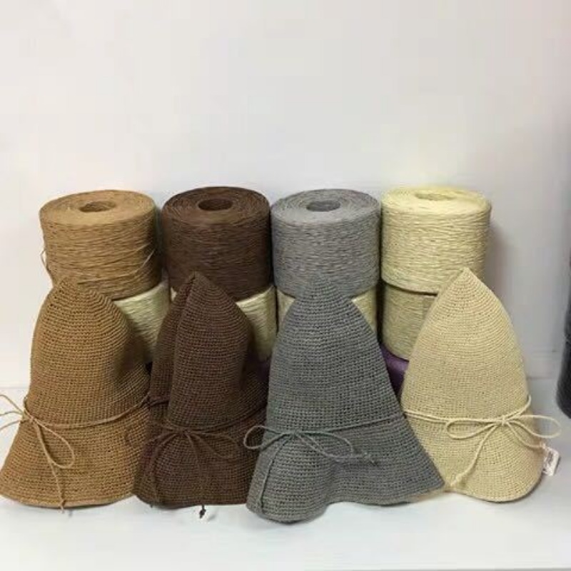 250g/pcs Thin Flat Raffia Yarn - Crochet Bag Raffia บทวิจารณ์และราคา