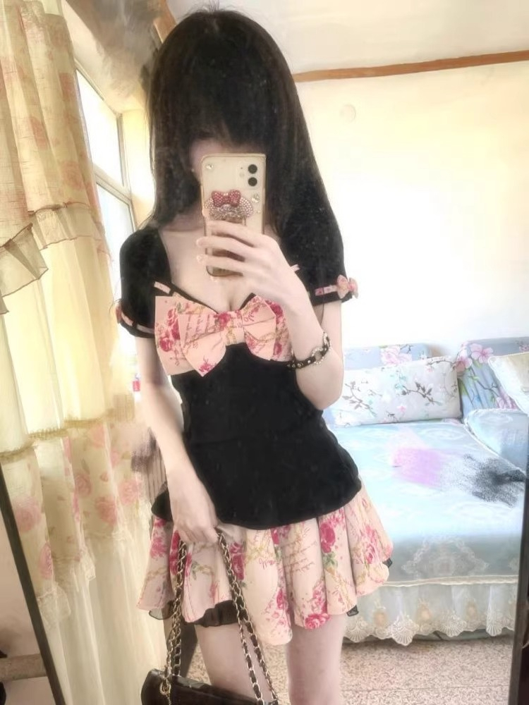 Women's Sweet Floral Print Two - Romper Floral Print บทวิจารณ์และราคา