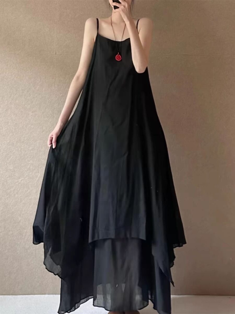Stylish Large Size Cotton Line - Linen Dress Wrap บทวิจารณ์และราคา
