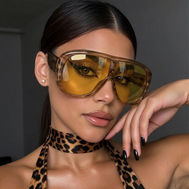 Oversized One Piece Large Fram - Sunglasses Cat Eye บทวิจารณ์และราคา