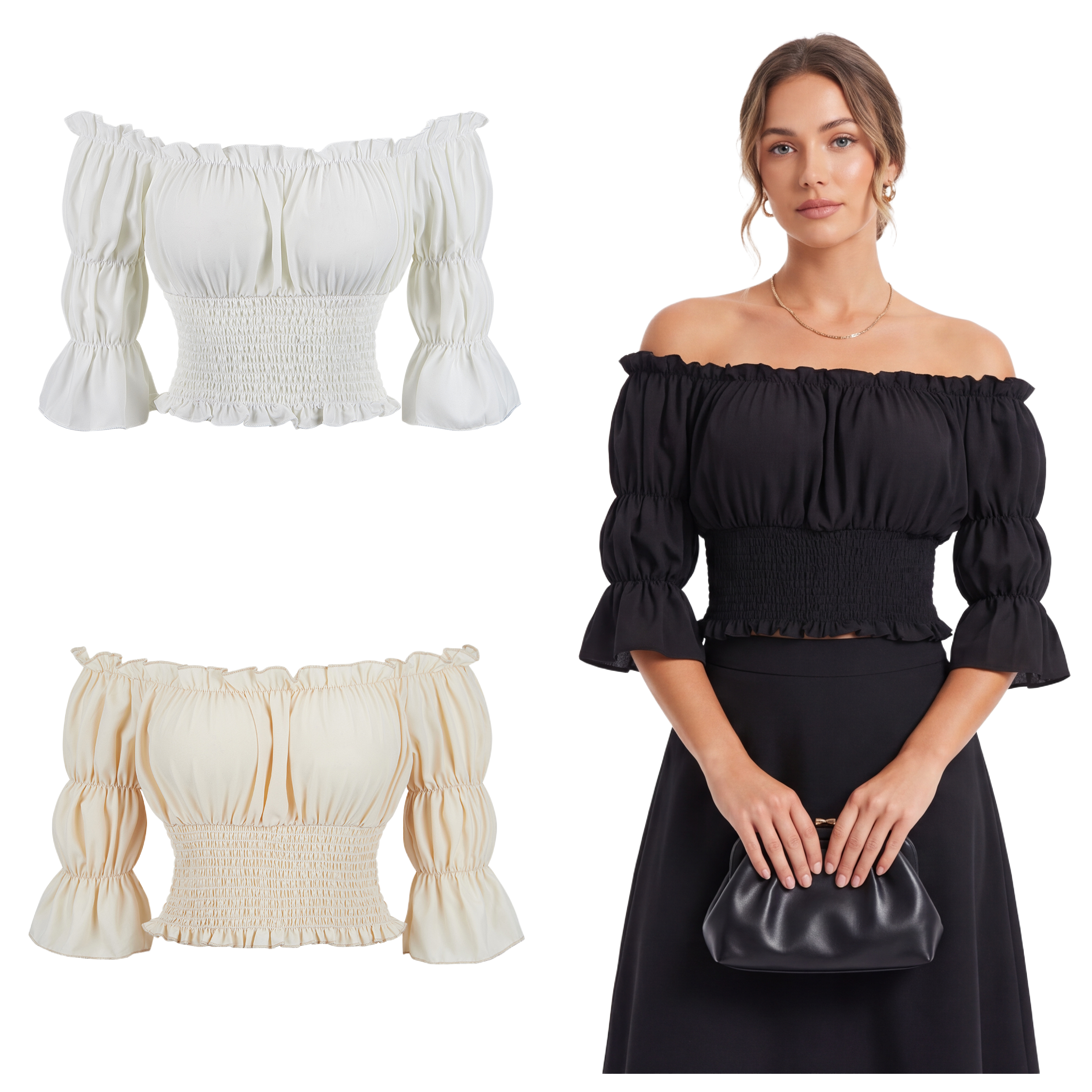 Renaissance Blouse Women Top w - Blouse Off Shoulder บทวิจารณ์และราคา