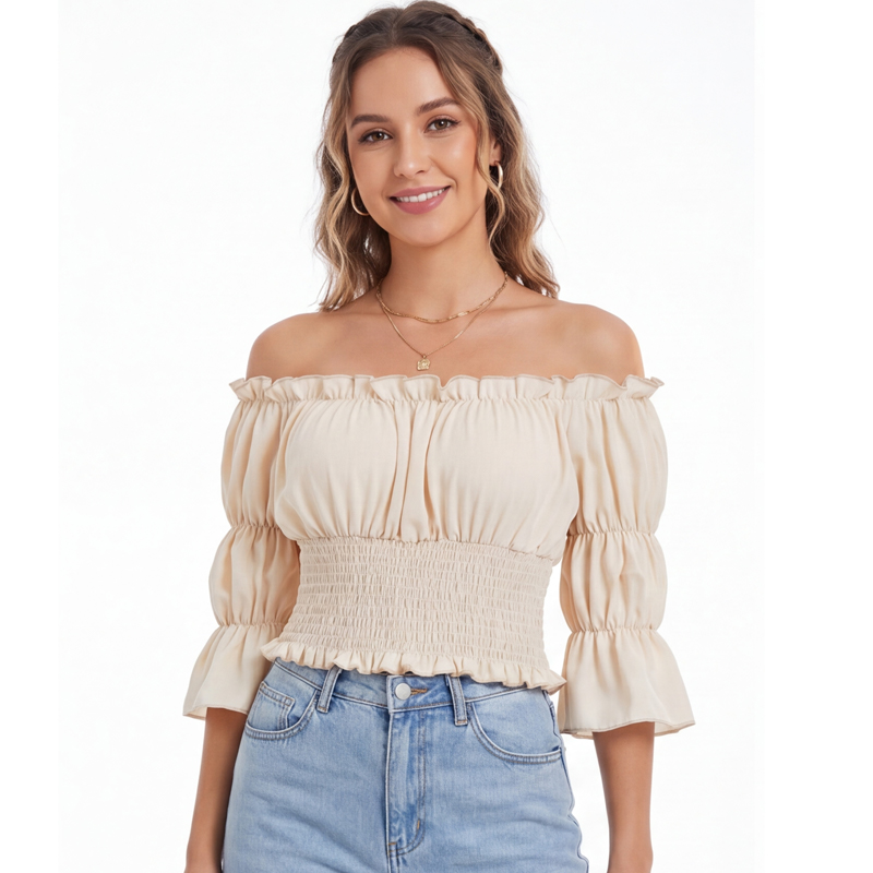 Renaissance Blouse Women Top w - Blouse Off Shoulder บทวิจารณ์และราคา