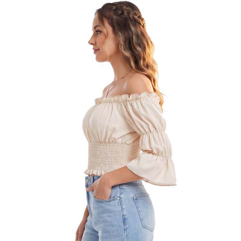 Renaissance Blouse Women Top w - Blouse Off Shoulder บทวิจารณ์และราคา