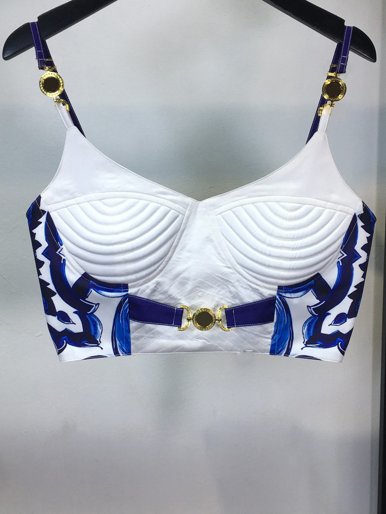 Summer Bohemain Blue And White - Romper Floral Print บทวิจารณ์และราคา