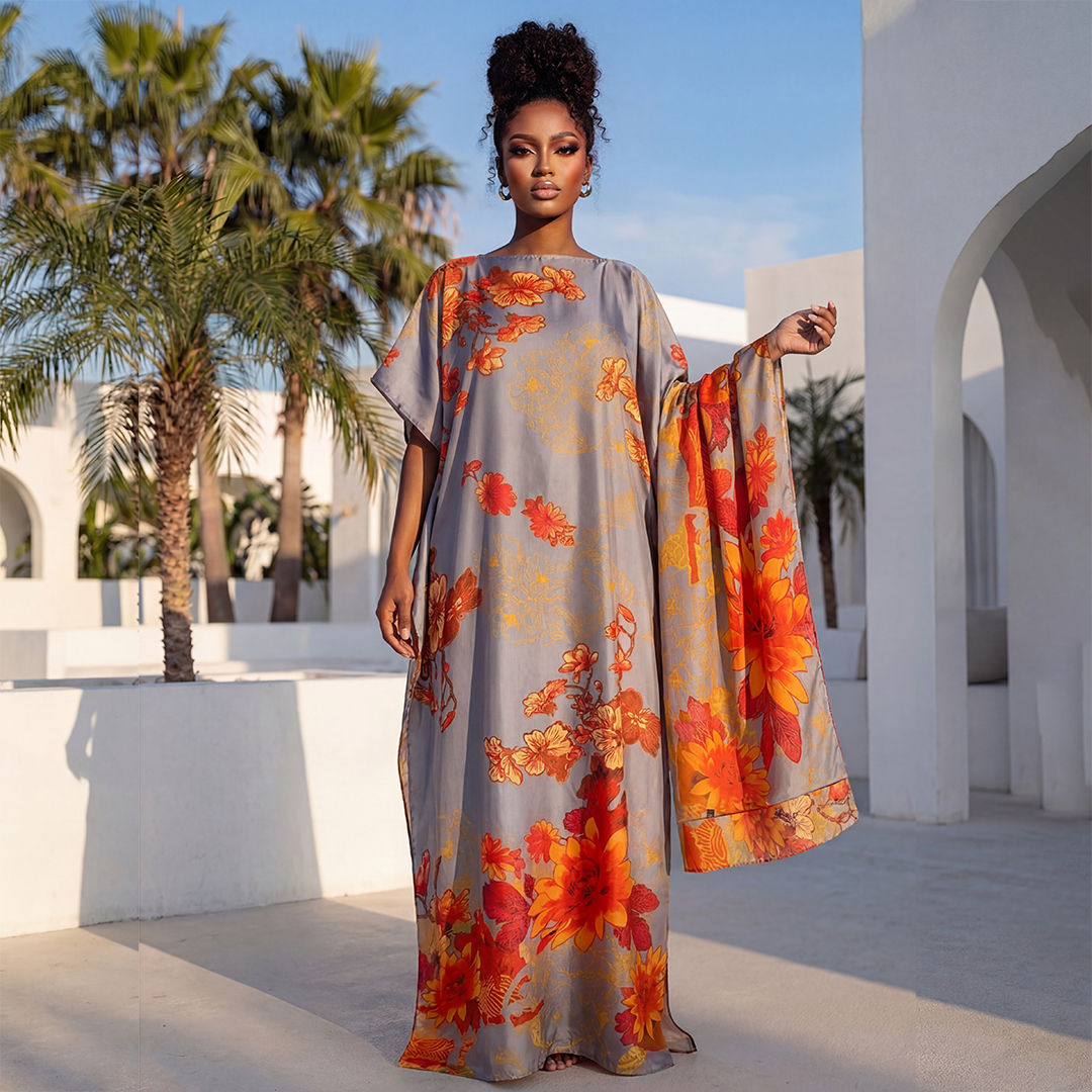 Summer Fashion African Shawl F - Romper Floral Print บทวิจารณ์และราคา