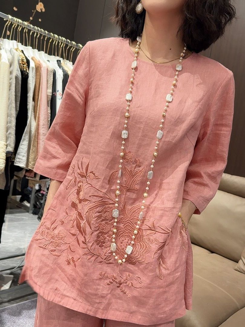 High-End Lightweight Cotton Li - Linen Pant Wide บทวิจารณ์และราคา