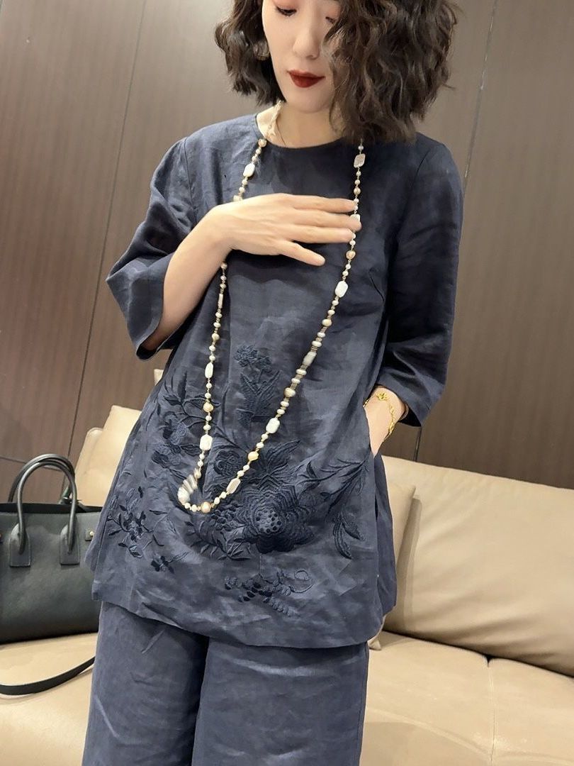 High-End Lightweight Cotton Li - Linen Pant Wide บทวิจารณ์และราคา