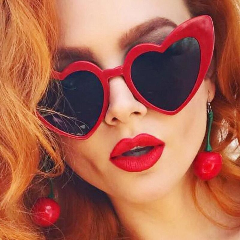 Love Heart Cat Eye Sunglasses  - Sunglasses Cat Eye บทวิจารณ์และราคา