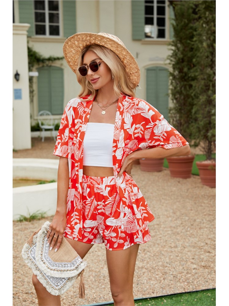 Summer Casual 2 Piece Set Wome - Romper Floral Print บทวิจารณ์และราคา