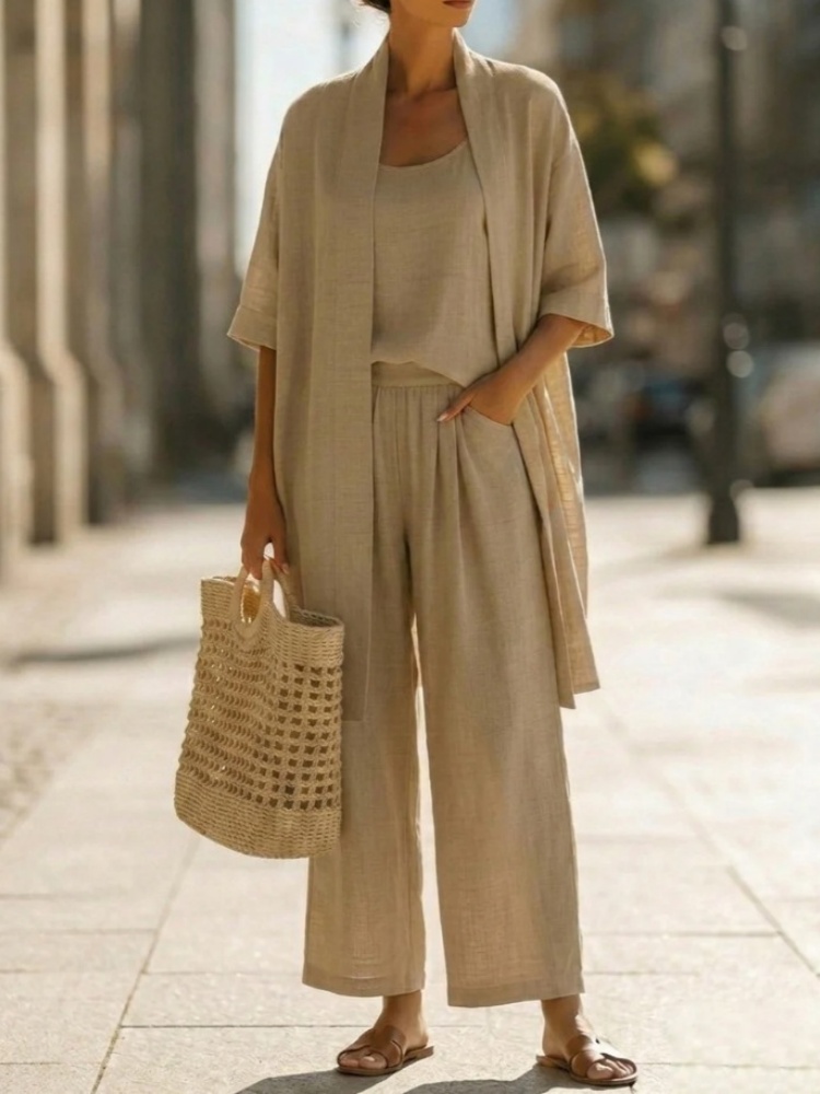 Casual Solid Cotton Linen Loos - Linen Pant Wide บทวิจารณ์และราคา