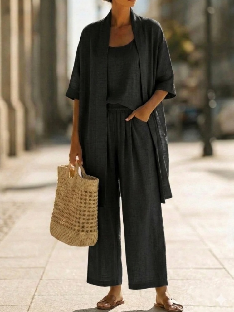 Casual Solid Cotton Linen Loos - Linen Pant Wide บทวิจารณ์และราคา