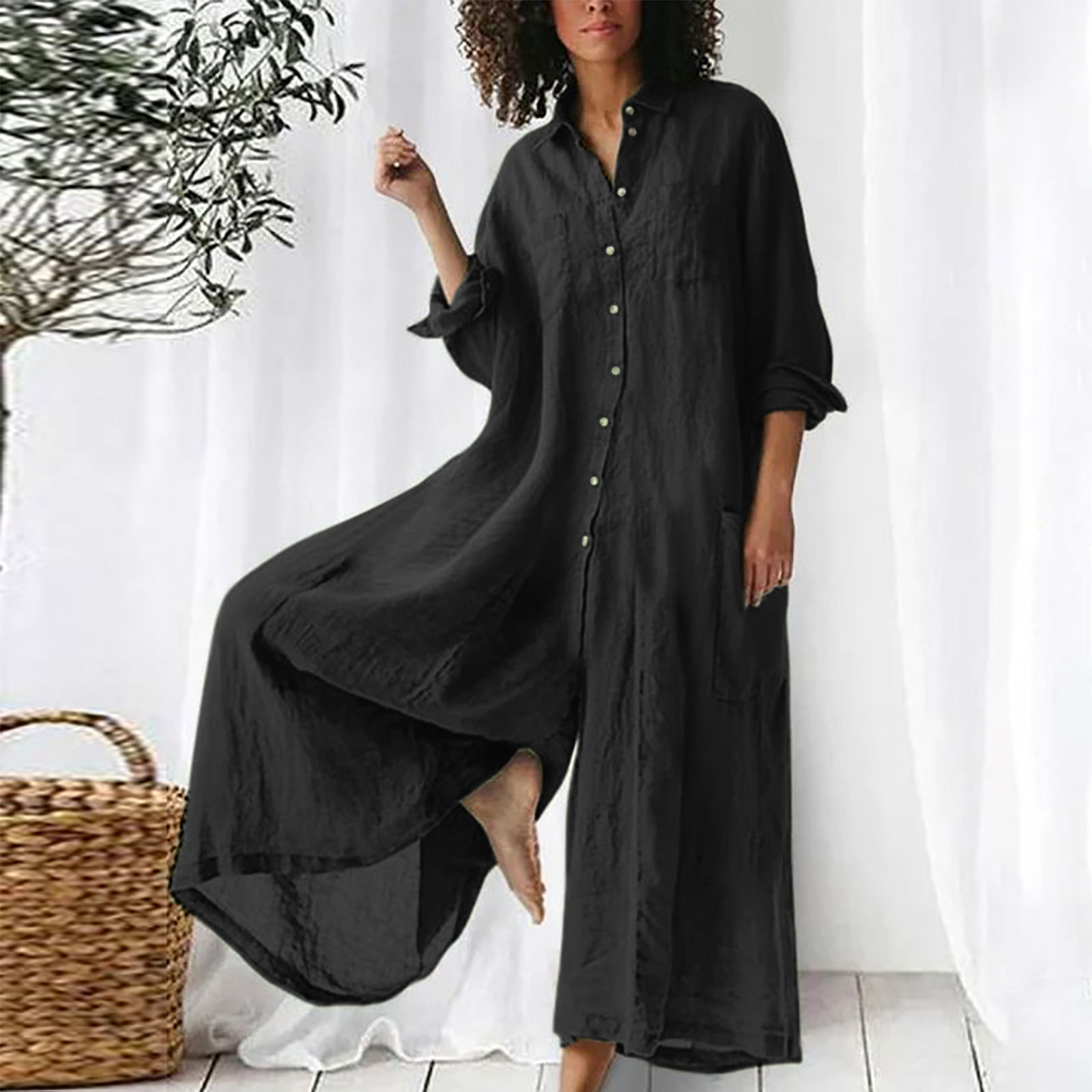 Ladies' Jumpsuit Everyday Long - Jumpsuit Linen Relaxed บทวิจารณ์และราคา