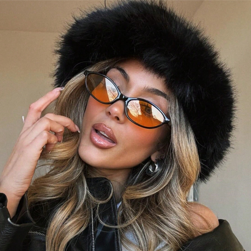 Retro Oval Frame Sunglasses Fa - Sunglasses Cat Eye บทวิจารณ์และราคา