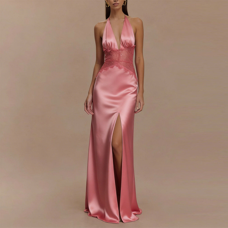 Sexy Backless Halter Maxi Dres - Maxi Dress Halter บทวิจารณ์และราคา