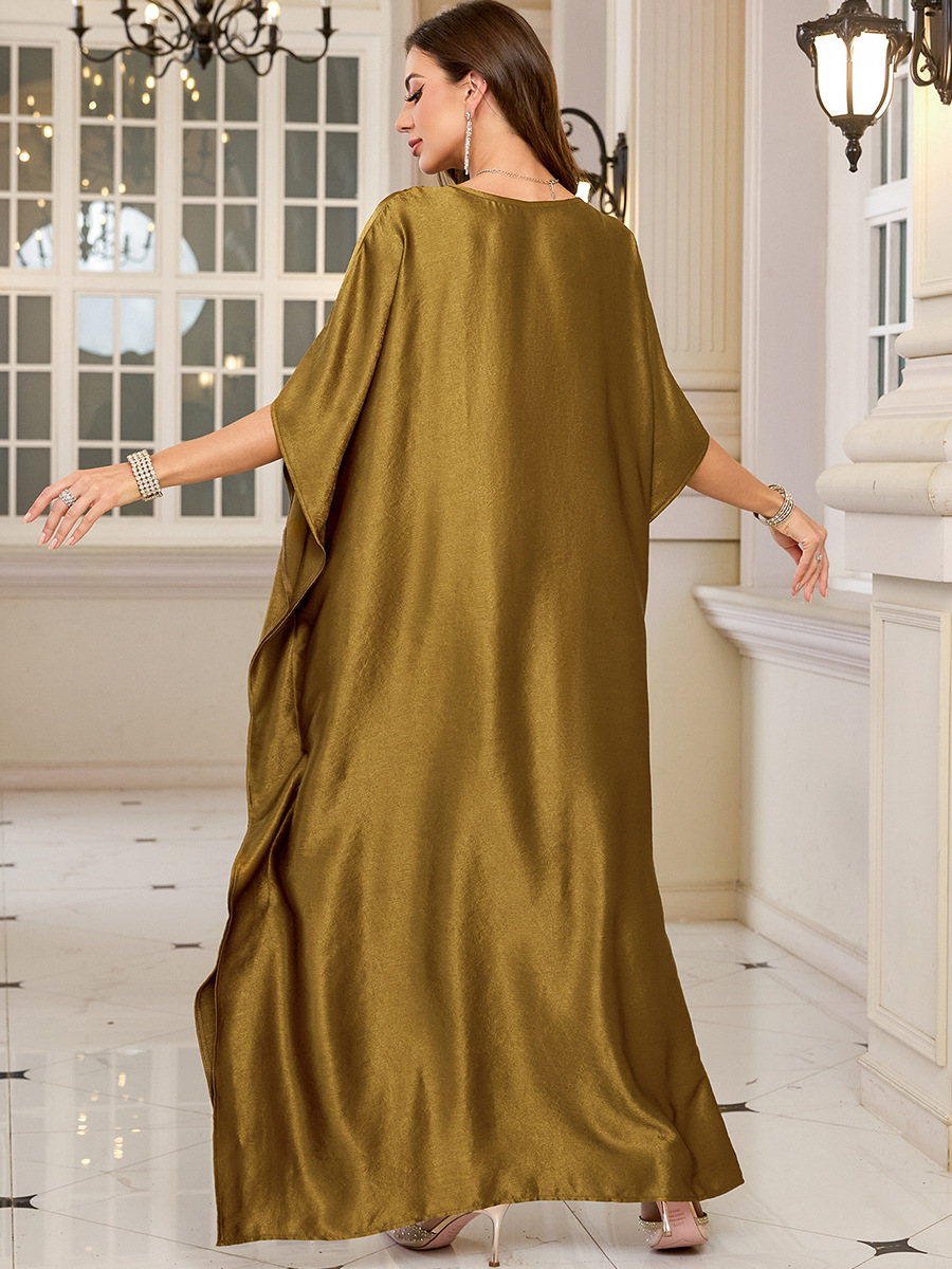 Women Embroidered Long Caftans - Cover Up Kaftan บทวิจารณ์และราคา