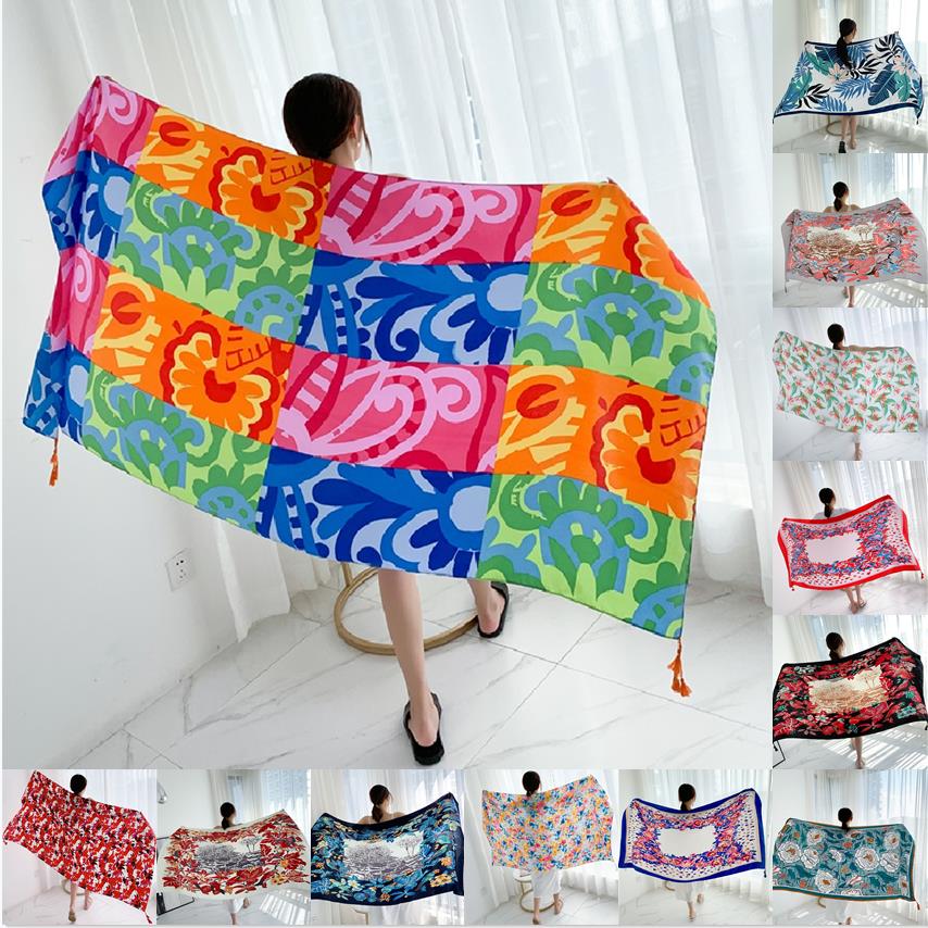 90x185cm Cotton Linen Print Su - Linen Dress Wrap บทวิจารณ์และราคา