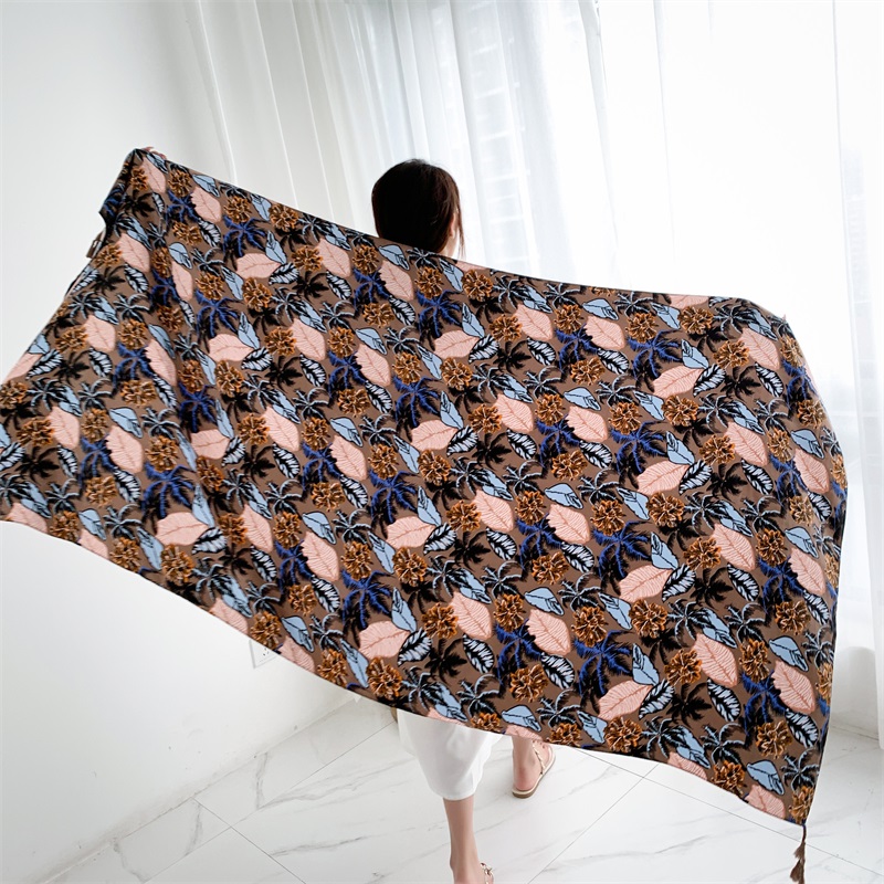 90x185cm Cotton Linen Print Su - Linen Dress Wrap บทวิจารณ์และราคา