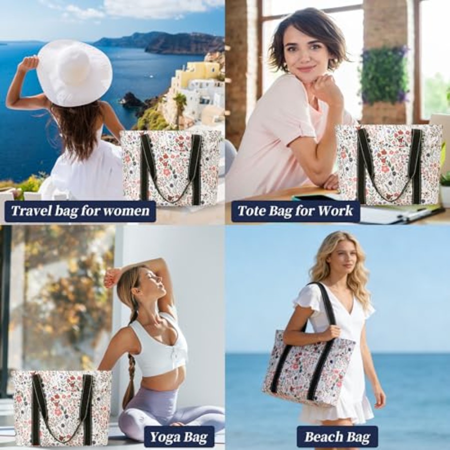 Tote Bag for Women with Laptop - Tote Bag Beach บทวิจารณ์และราคา