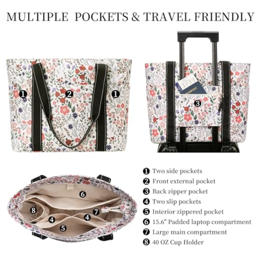 Tote Bag for Women with Laptop - Tote Bag Beach บทวิจารณ์และราคา