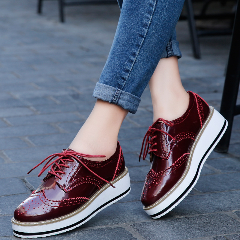 Women Loafers Shoes Leather Th - Wedge Espadrille Women บทวิจารณ์และราคา