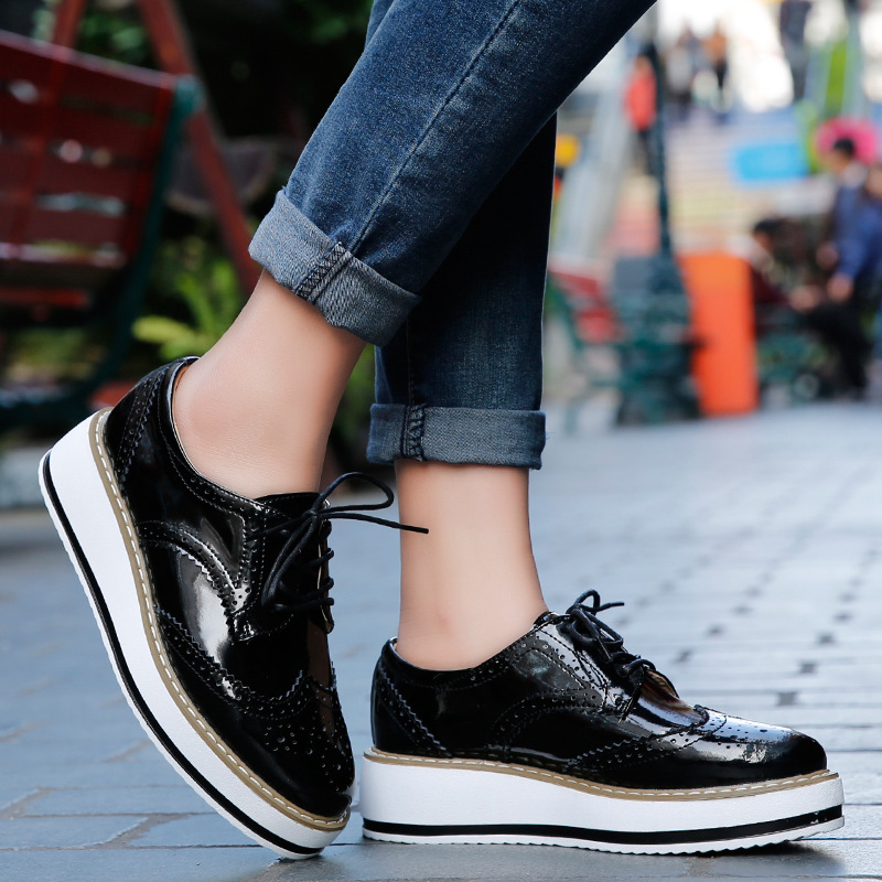 Women Loafers Shoes Leather Th - Wedge Espadrille Women บทวิจารณ์และราคา