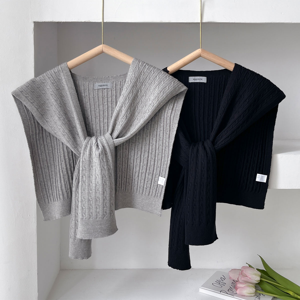 NEW Korean Autumn Knit Shawl F - Blouse Off Shoulder บทวิจารณ์และราคา